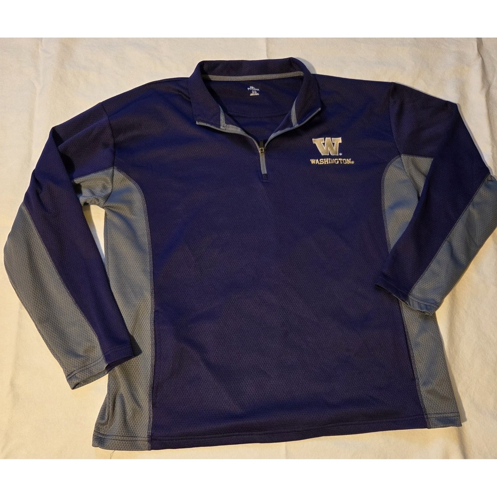 Washington Huskies Knights Apparel 1/4 Zip Pullover Men's XL Purple Gray NCAA